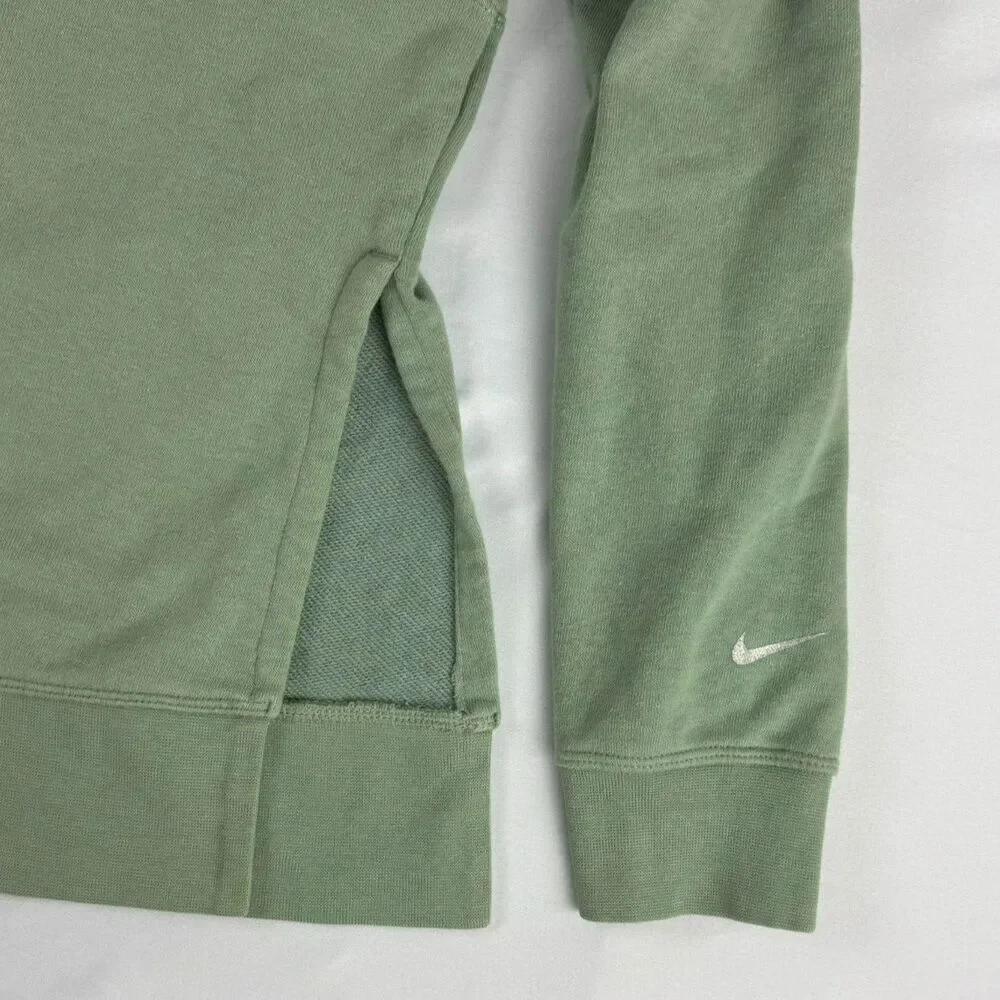 Nike Women's Sage Green Sparkle Logo Hoodie - M